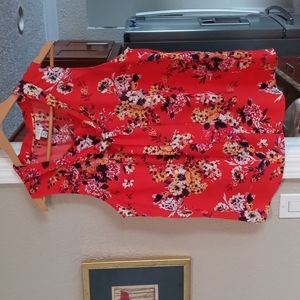 Ladies XL Floral Sleeveless Blouse